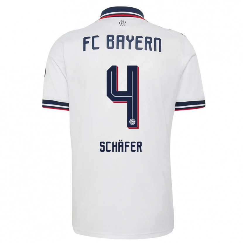 Danxen Herren Luis Schäfer #4 Weiß Grau Rot Auswärtstrikot Trikot 2026/27 T-Shirt Österreich