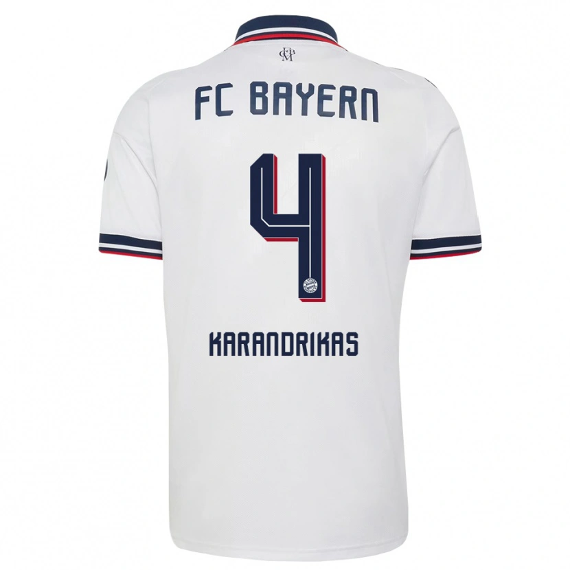 Danxen Herren Konstantinos Karandrikas #4 Weiß Grau Rot Auswärtstrikot Trikot 2026/27 T-Shirt Österreich
