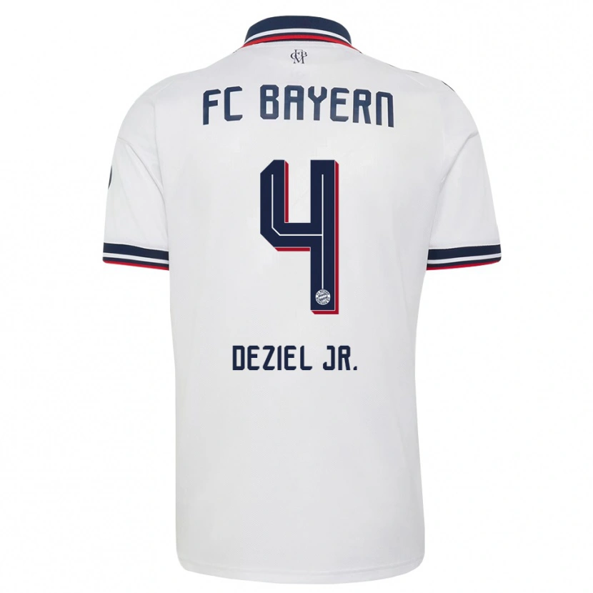 Danxen Herren Robert Deziel Jr. #4 Weiß Grau Rot Auswärtstrikot Trikot 2026/27 T-Shirt Österreich