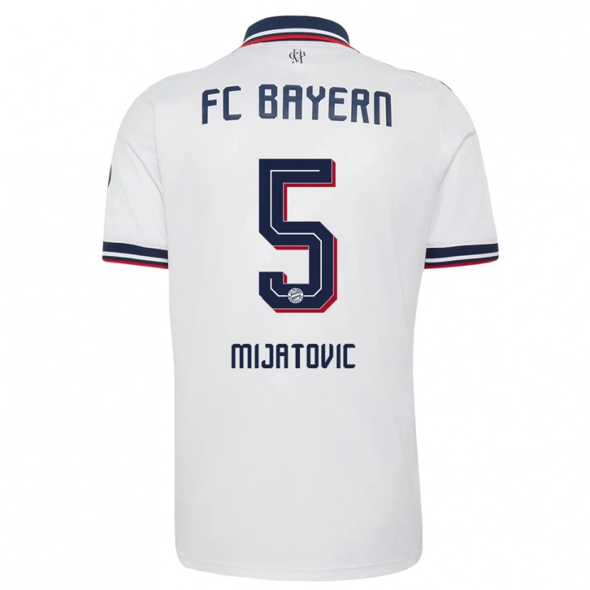 Danxen Herren Roko Mijatovic #5 Weiß Grau Rot Auswärtstrikot Trikot 2026/27 T-Shirt Österreich