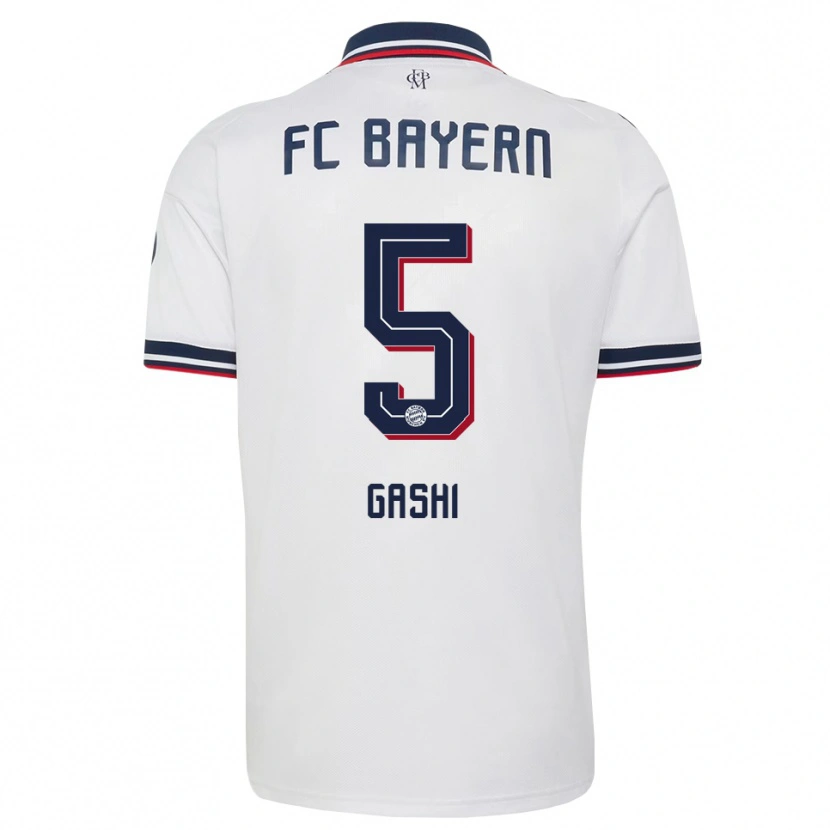 Danxen Herren Afrim Gashi #5 Weiß Grau Rot Auswärtstrikot Trikot 2026/27 T-Shirt Österreich