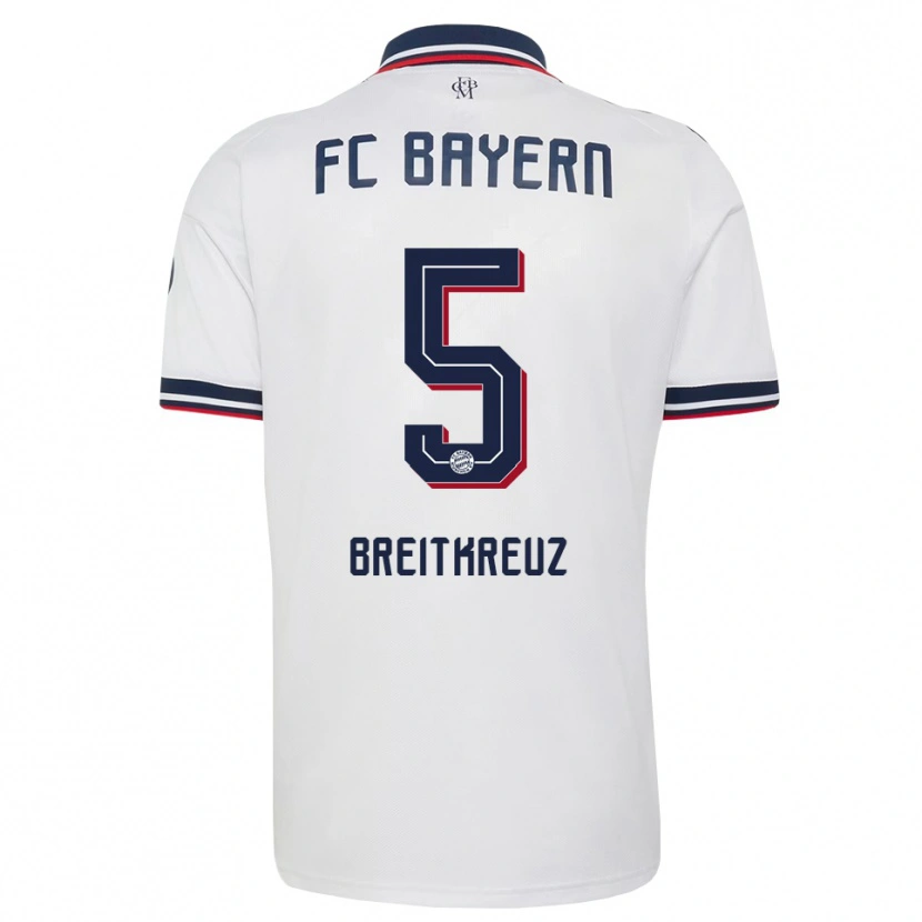 Danxen Herren Steve Breitkreuz #5 Weiß Grau Rot Auswärtstrikot Trikot 2026/27 T-Shirt Österreich