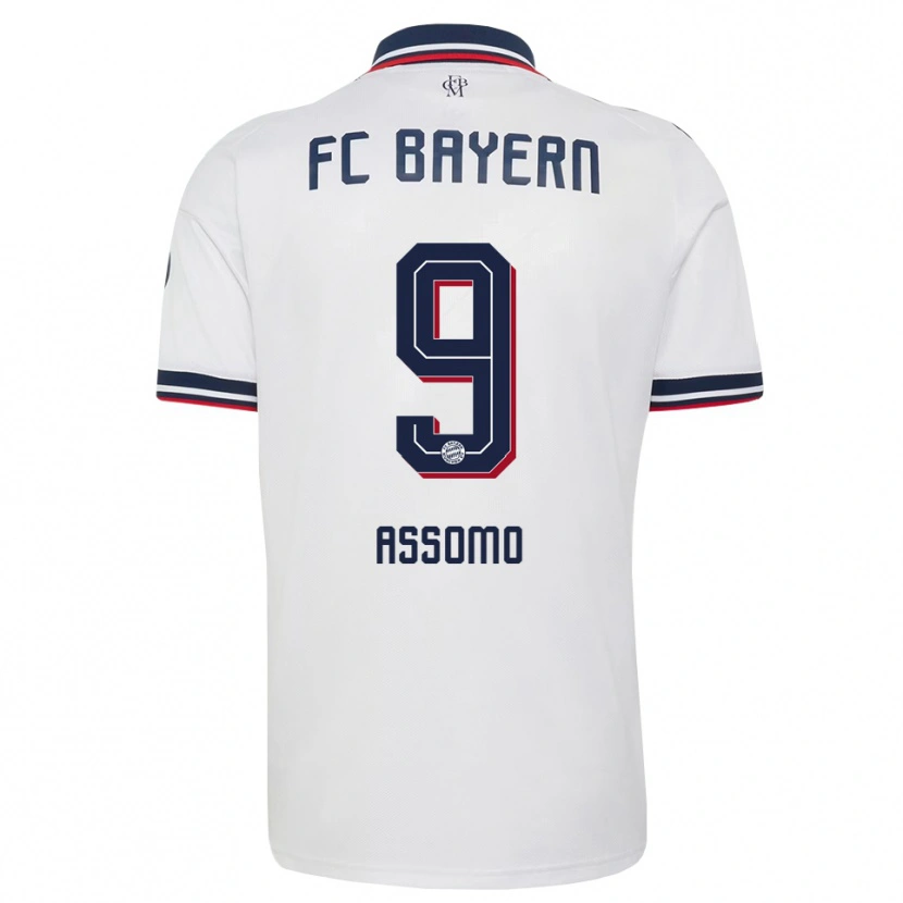 Danxen Herren Bastian Assomo #9 Weiß Grau Rot Auswärtstrikot Trikot 2026/27 T-Shirt Österreich