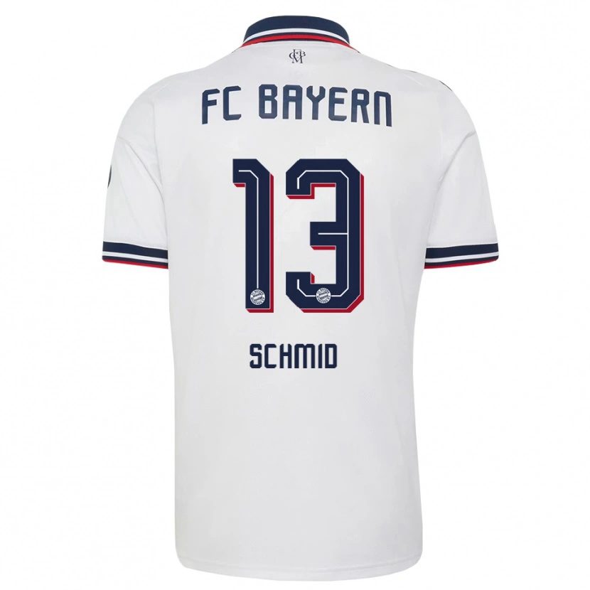 Danxen Herren Leopold Schmid #13 Weiß Grau Rot Auswärtstrikot Trikot 2026/27 T-Shirt Österreich