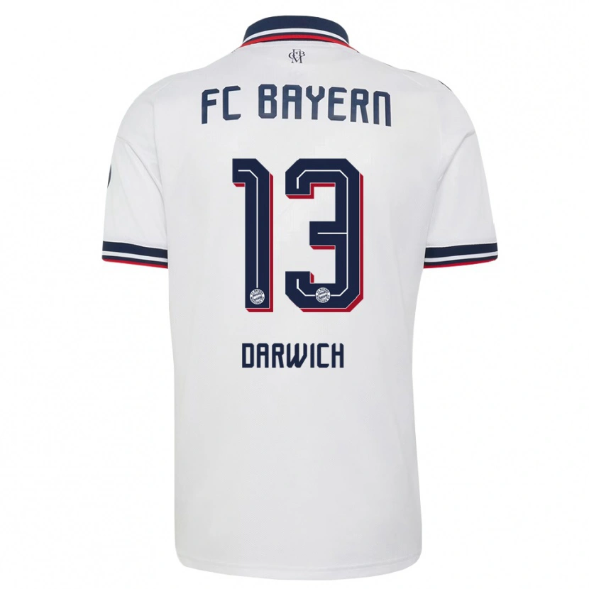 Danxen Herren Maher Darwich #13 Weiß Grau Rot Auswärtstrikot Trikot 2026/27 T-Shirt Österreich