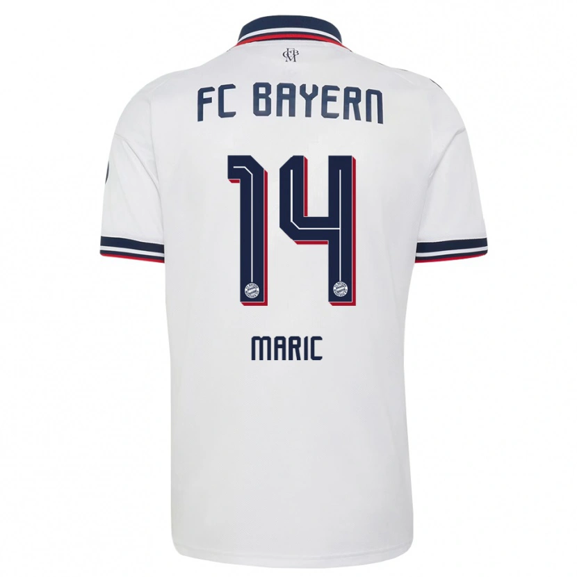 Danxen Herren Matteo Maric #14 Weiß Grau Rot Auswärtstrikot Trikot 2026/27 T-Shirt Österreich