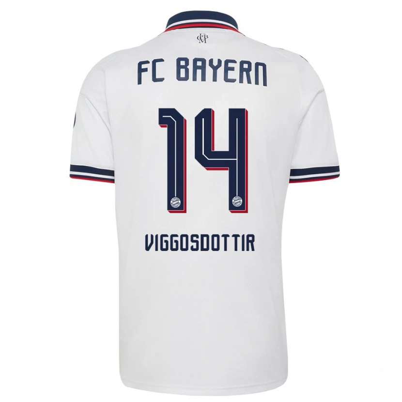 Danxen Herren Glodis Perla Viggosdottir #14 Weiß Grau Rot Auswärtstrikot Trikot 2026/27 T-Shirt Österreich