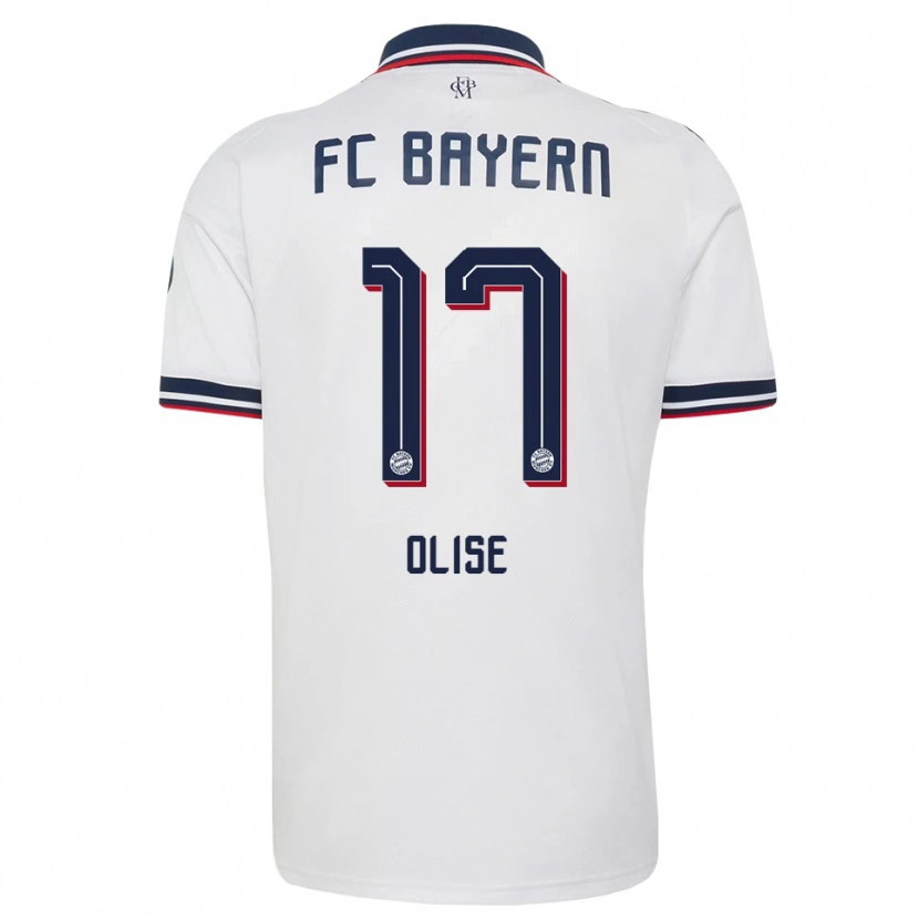 Danxen Herren Michael Olise #17 Weiß Grau Rot Auswärtstrikot Trikot 2026/27 T-Shirt Österreich