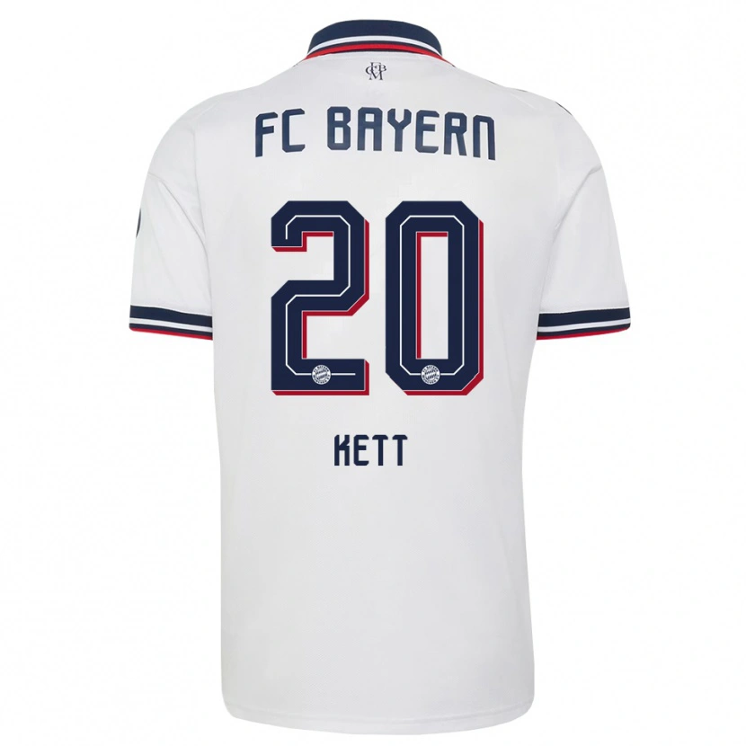 Danxen Herren Franziska Kett #20 Weiß Grau Rot Auswärtstrikot Trikot 2026/27 T-Shirt Österreich