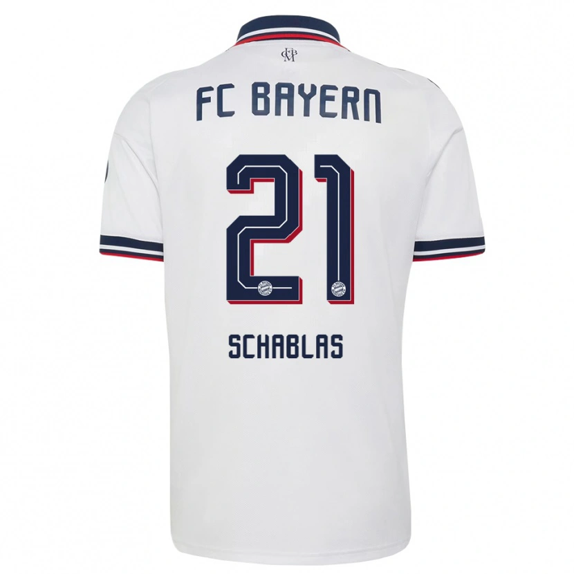 Danxen Herren Matteo Schablas #21 Weiß Grau Rot Auswärtstrikot Trikot 2026/27 T-Shirt Österreich
