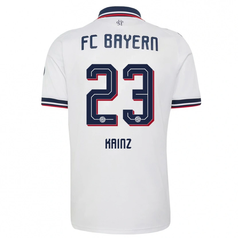 Danxen Herren Manuel Kainz #23 Weiß Grau Rot Auswärtstrikot Trikot 2026/27 T-Shirt Österreich