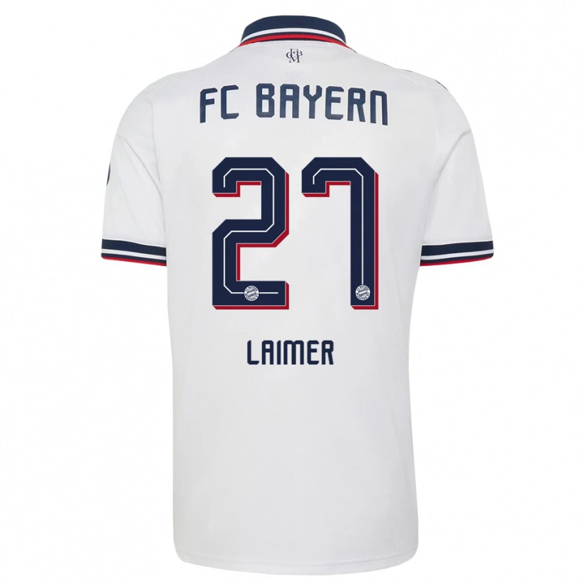 Danxen Herren Konrad Laimer #27 Weiß Grau Rot Auswärtstrikot Trikot 2026/27 T-Shirt Österreich