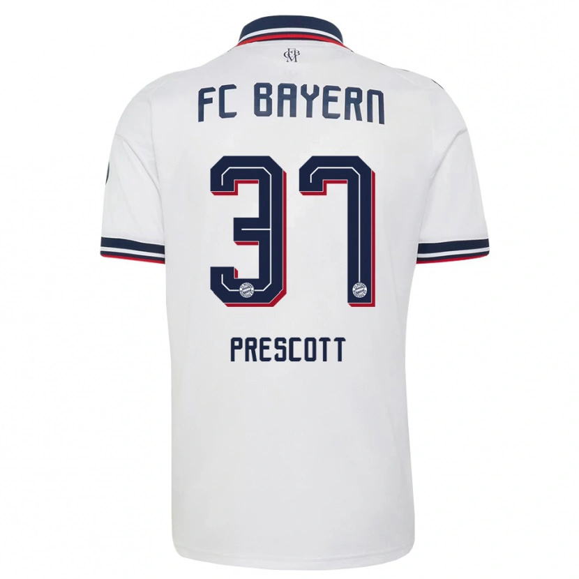 Danxen Herren Leonard Prescott #37 Weiß Grau Rot Auswärtstrikot Trikot 2026/27 T-Shirt Österreich
