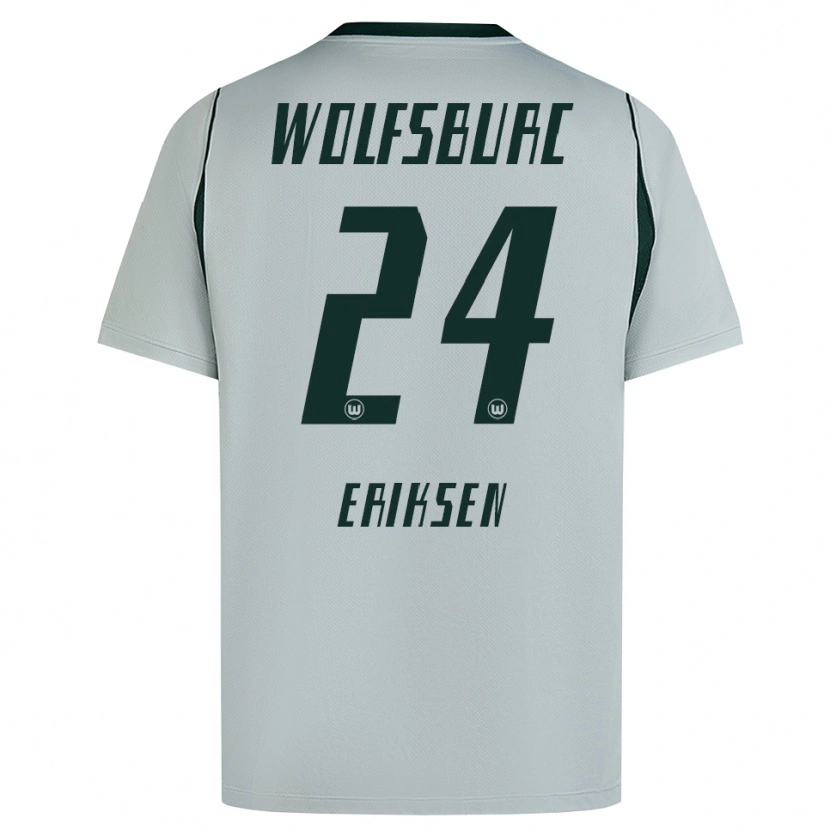 Danxen Herren Christian Eriksen #24 Grau Grün Auswärtstrikot Trikot 2026/27 T-Shirt Österreich