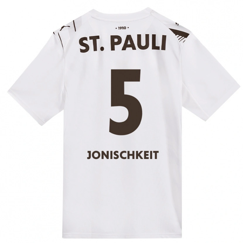 Danxen Herren Jamal Jonischkeit #5 Kaffee Weiß Rot Auswärtstrikot Trikot 2026/27 T-Shirt Österreich