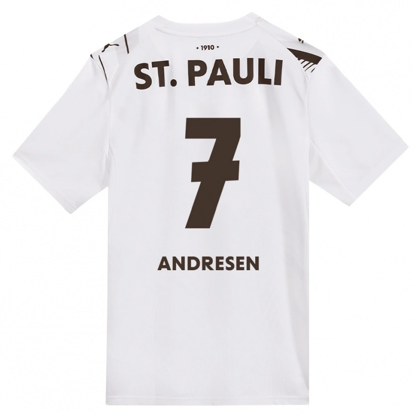 Danxen Herren Jan Andresen #7 Kaffee Weiß Rot Auswärtstrikot Trikot 2026/27 T-Shirt Österreich