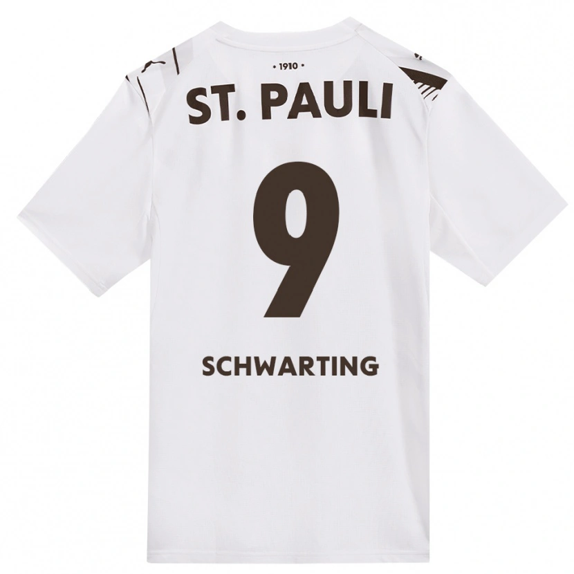 Danxen Herren Dominik Schwarting #9 Kaffee Weiß Rot Auswärtstrikot Trikot 2026/27 T-Shirt Österreich
