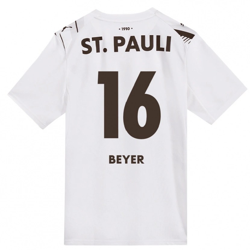 Danxen Herren Lasse Beyer #16 Kaffee Weiß Rot Auswärtstrikot Trikot 2026/27 T-Shirt Österreich