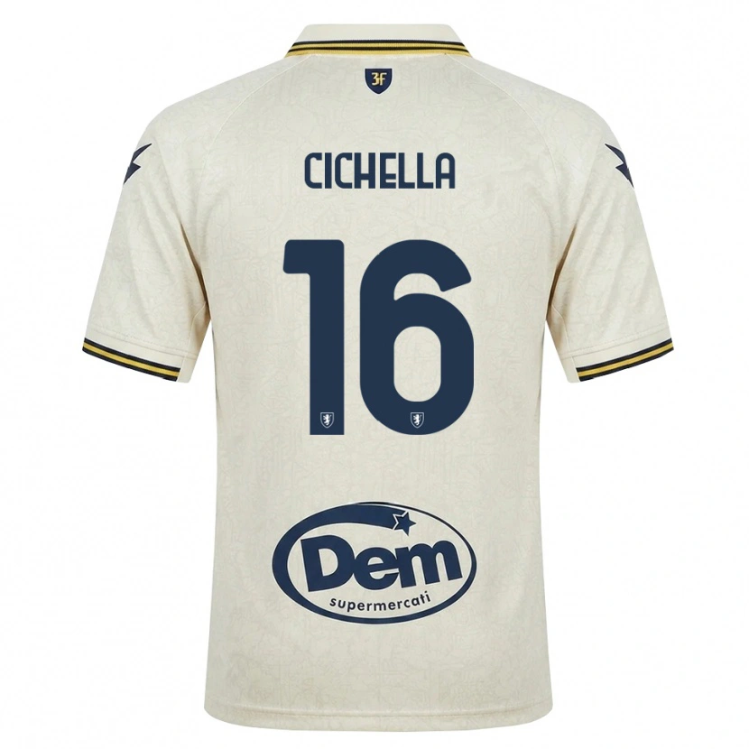 Danxen Herren Matteo Cichella #16 Oldlace Gelb Schwarz Auswärtstrikot Trikot 2026/27 T-Shirt Österreich
