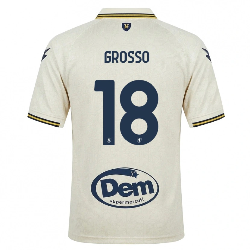 Danxen Herren Filippo Grosso #18 Oldlace Gelb Schwarz Auswärtstrikot Trikot 2026/27 T-Shirt Österreich