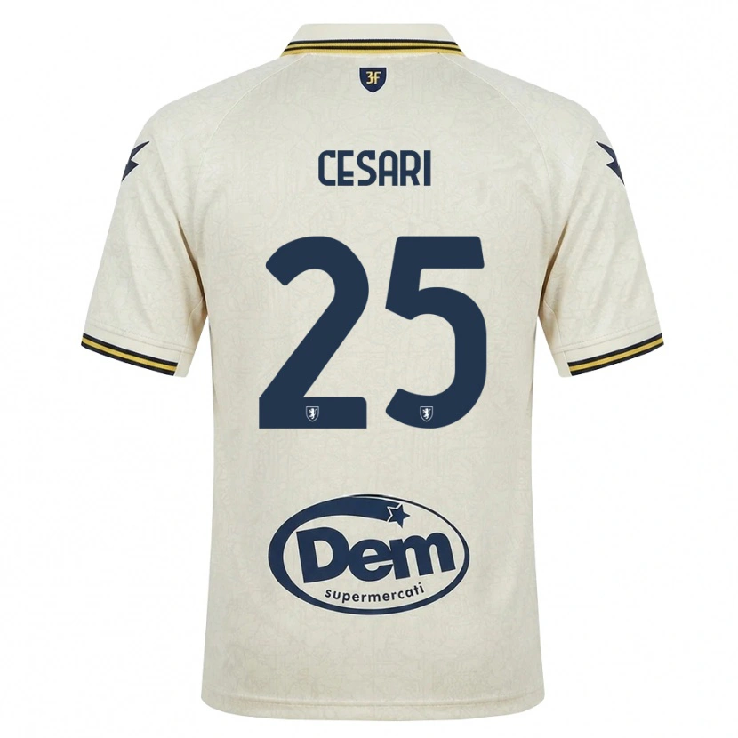 Danxen Herren Nicolò Cesari #25 Oldlace Gelb Schwarz Auswärtstrikot Trikot 2026/27 T-Shirt Österreich