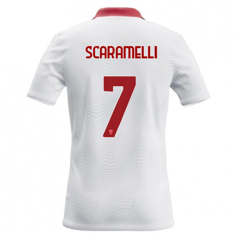 Danxen Herren Endris Scaramelli #7 Weiß Rot Auswärtstrikot Trikot 2026/27 T-Shirt Österreich