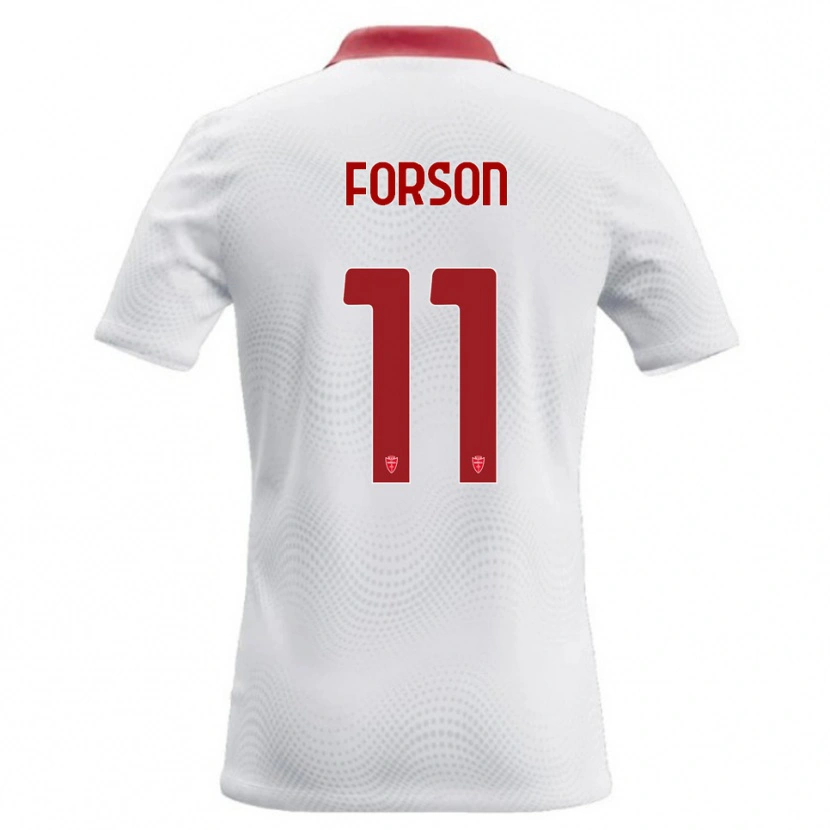 Danxen Herren Omari Forson #11 Weiß Rot Auswärtstrikot Trikot 2026/27 T-Shirt Österreich