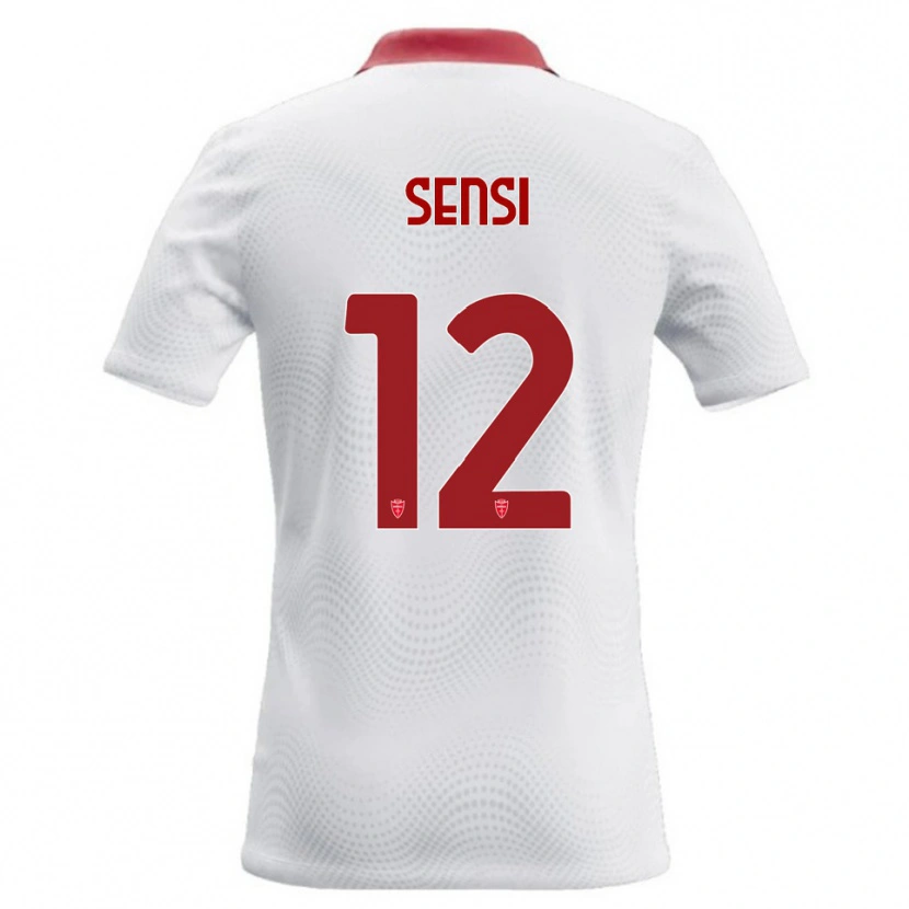 Danxen Herren Stefano Sensi #12 Weiß Rot Auswärtstrikot Trikot 2026/27 T-Shirt Österreich
