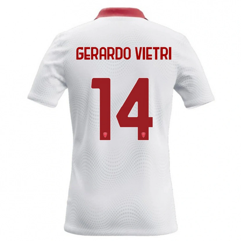 Danxen Herren Alessandro Gerardo Vietri #14 Weiß Rot Auswärtstrikot Trikot 2026/27 T-Shirt Österreich