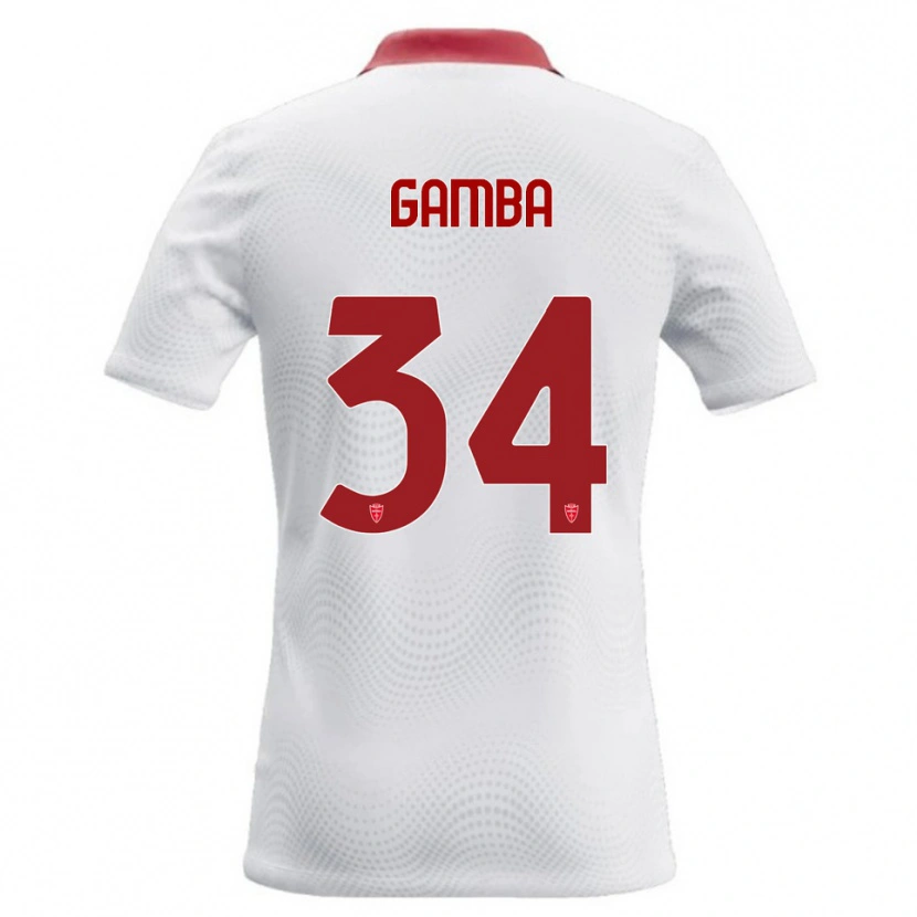 Danxen Herren Alberto Gamba #34 Weiß Rot Auswärtstrikot Trikot 2026/27 T-Shirt Österreich