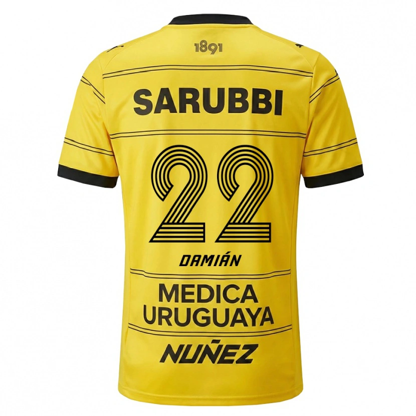 Danxen Herren Damián Suárez #22 Gelb Schwarz Auswärtstrikot Trikot 2026/27 T-Shirt Österreich