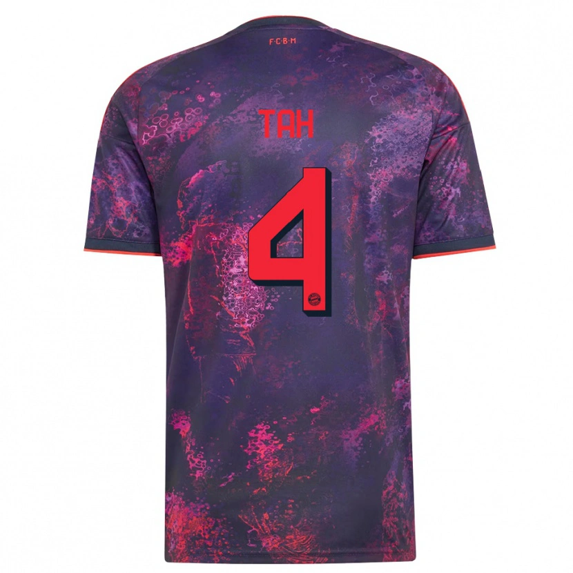 Danxen Herren Jonathan Tah #4 Lila Rot Ausweichtrikot Trikot 2026/27 T-Shirt Österreich