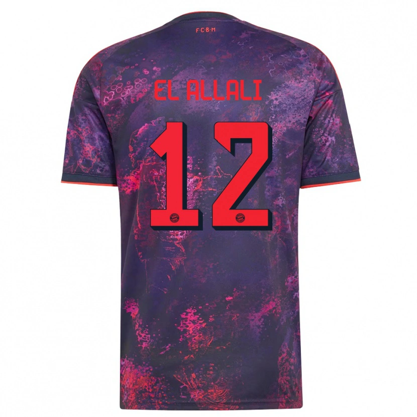 Danxen Herren Jonas El Allali #12 Lila Rot Ausweichtrikot Trikot 2026/27 T-Shirt Österreich