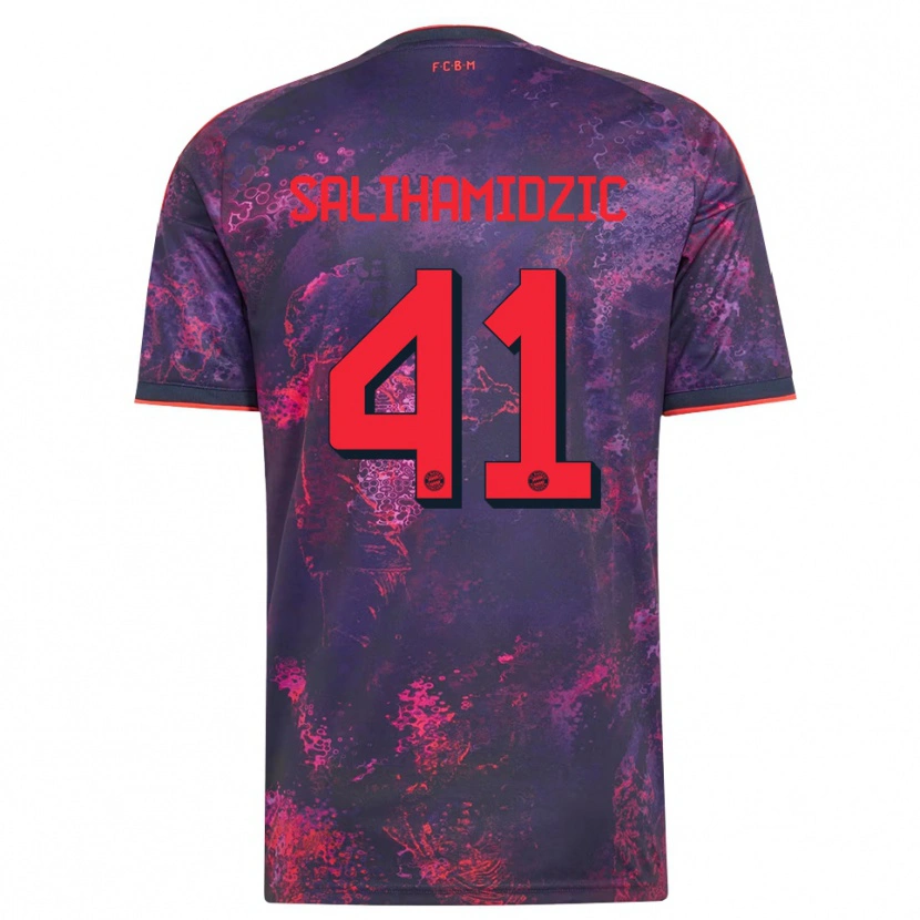 Danxen Herren Nick Salihamidzic #41 Lila Rot Ausweichtrikot Trikot 2026/27 T-Shirt Österreich
