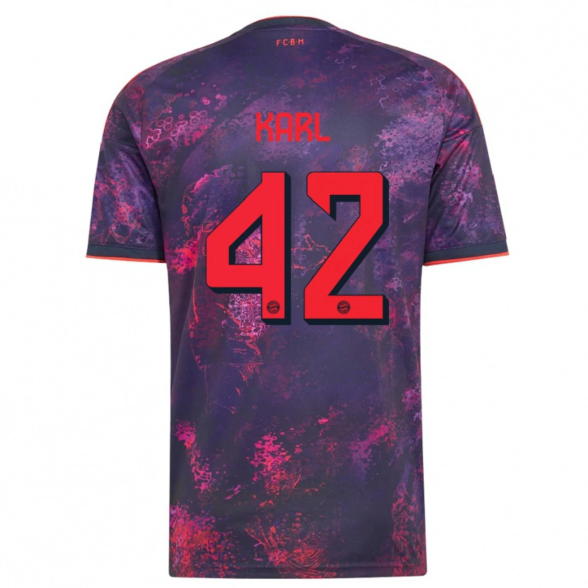 Danxen Herren Lennart Karl #42 Lila Rot Ausweichtrikot Trikot 2026/27 T-Shirt Österreich