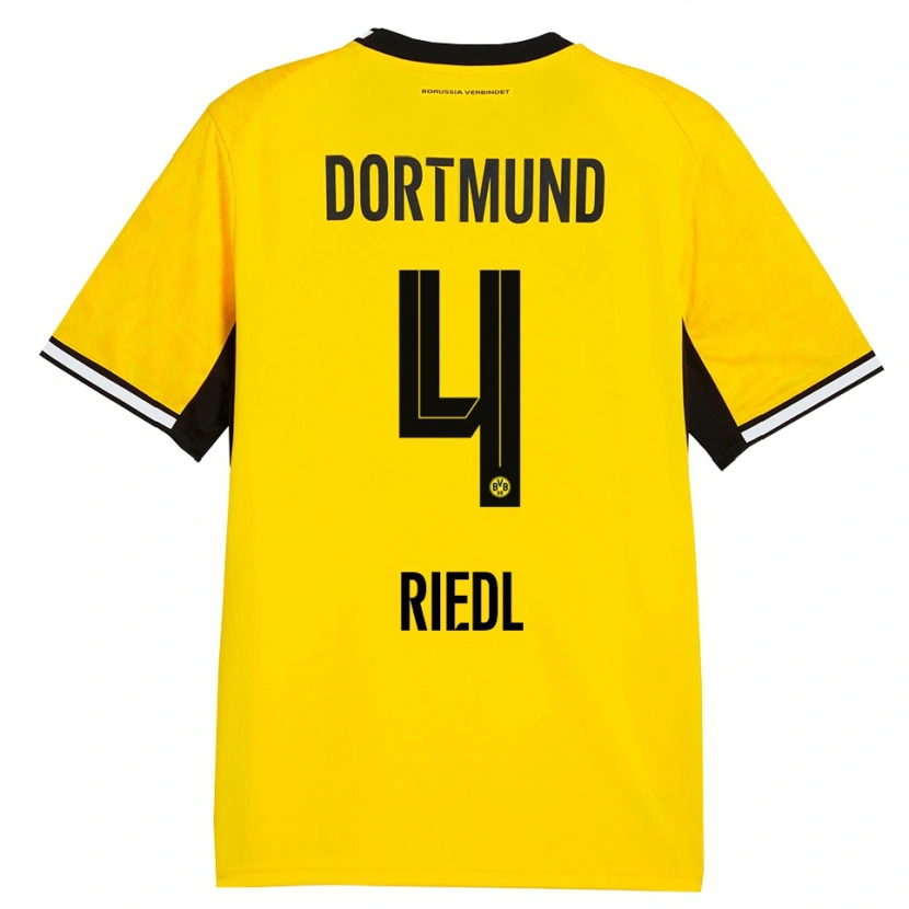 Danxen Damen Jan-Luca Riedl #4 Gelb Schwarz Weiß Heimtrikot Trikot 2026/27 T-Shirt Österreich