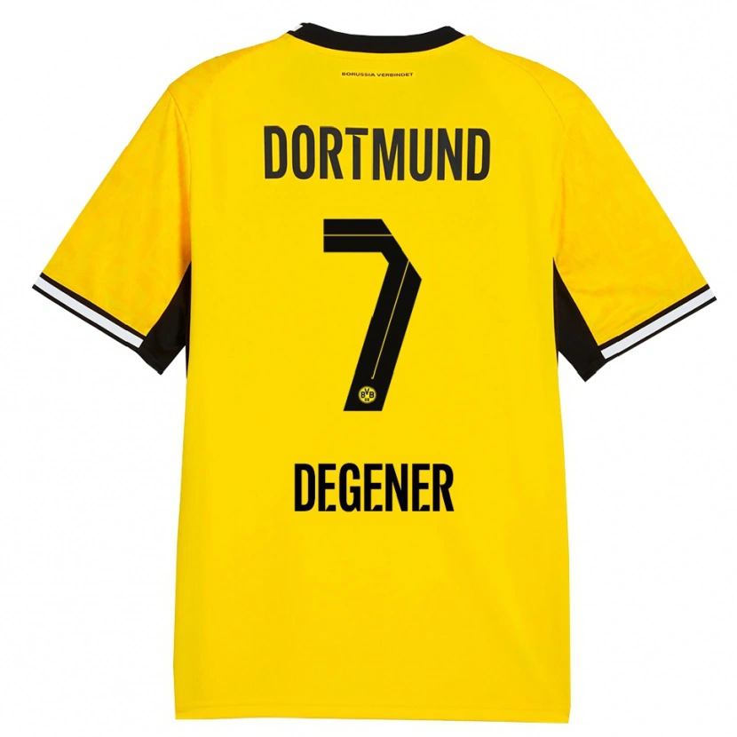 Danxen Damen Tim Degener #7 Gelb Schwarz Weiß Heimtrikot Trikot 2026/27 T-Shirt Österreich