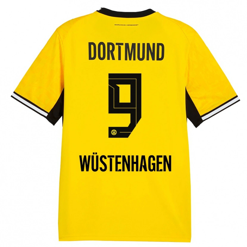 Danxen Damen Bennedikt Wüstenhagen #9 Gelb Schwarz Weiß Heimtrikot Trikot 2026/27 T-Shirt Österreich
