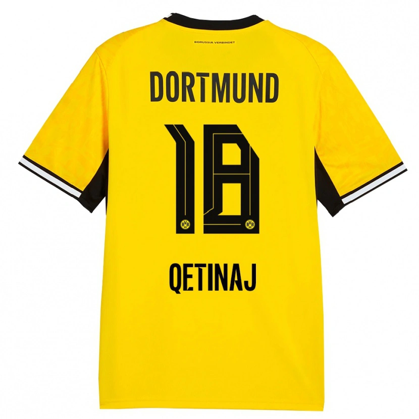 Danxen Damen Edon Qetinaj #18 Gelb Schwarz Weiß Heimtrikot Trikot 2026/27 T-Shirt Österreich