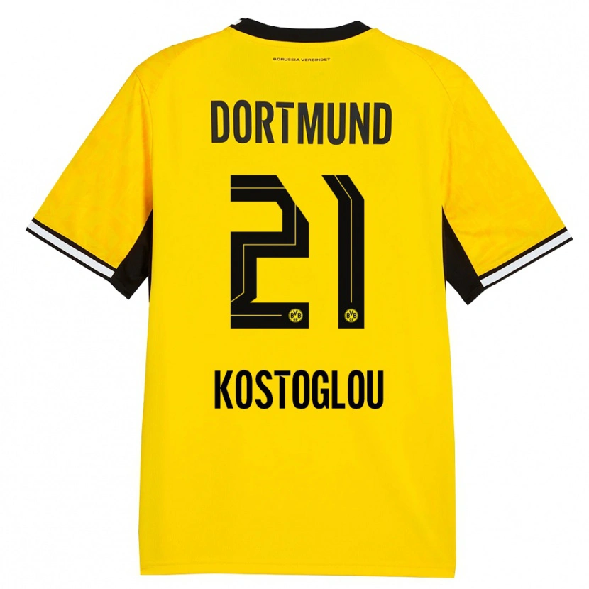 Danxen Damen Christos Kostoglou #21 Gelb Schwarz Weiß Heimtrikot Trikot 2026/27 T-Shirt Österreich