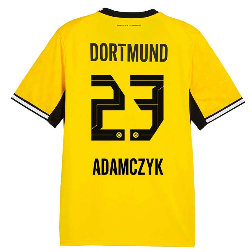 Danxen Damen Nico Adamczyk #23 Gelb Schwarz Weiß Heimtrikot Trikot 2026/27 T-Shirt Österreich
