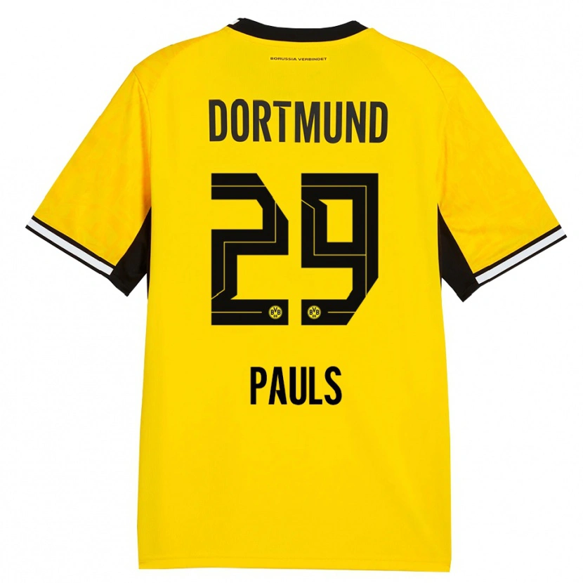 Danxen Damen Emilia Pauls #29 Gelb Schwarz Weiß Heimtrikot Trikot 2026/27 T-Shirt Österreich
