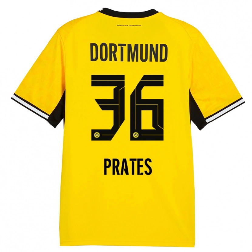 Danxen Damen Kauã Prates #36 Gelb Schwarz Weiß Heimtrikot Trikot 2026/27 T-Shirt Österreich