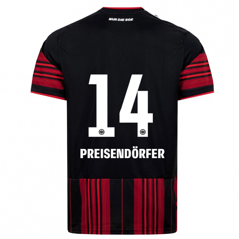 Danxen Damen Constantin Preisendörfer #14 Schwarz Rot Weiß Heimtrikot Trikot 2026/27 T-Shirt Österreich