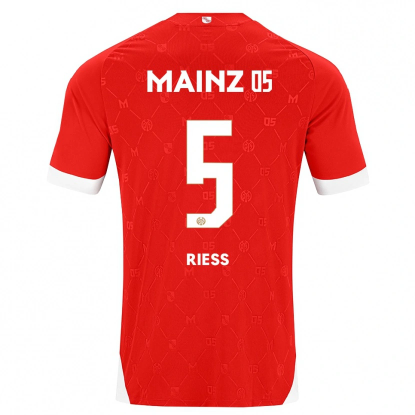 Danxen Damen Fabian Rieß #5 Rot Weiß Heimtrikot Trikot 2026/27 T-Shirt Österreich