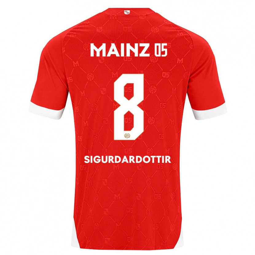 Danxen Damen Heiðrún Sigurðardóttir #8 Rot Weiß Heimtrikot Trikot 2026/27 T-Shirt Österreich