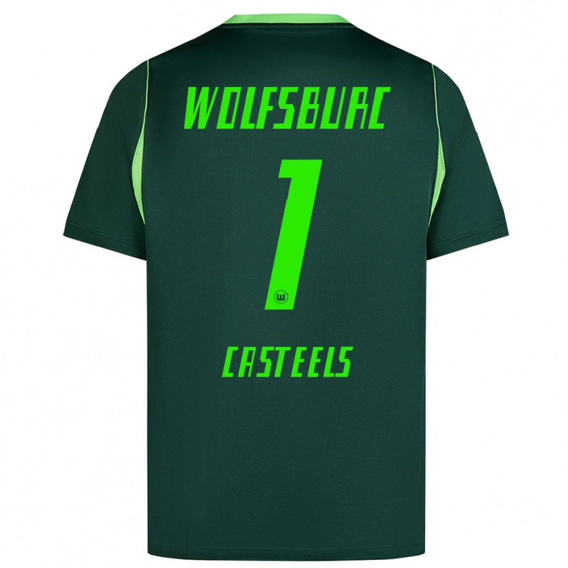 Danxen Damen Koen Casteels #1 Dunkelgrün Weiß Heimtrikot Trikot 2026/27 T-Shirt Österreich