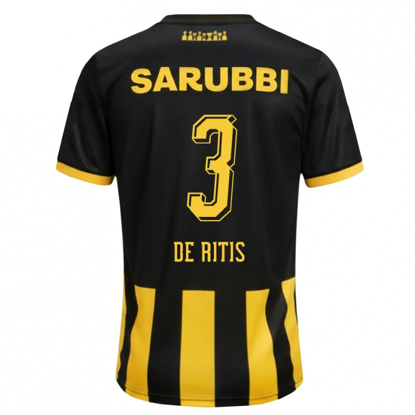 Danxen Damen Mathías De Ritis #3 Schwarz Gelb Heimtrikot Trikot 2026/27 T-Shirt Österreich