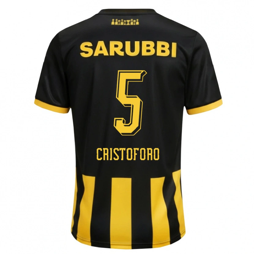 Danxen Damen Sebastián Cristóforo #5 Schwarz Gelb Heimtrikot Trikot 2026/27 T-Shirt Österreich