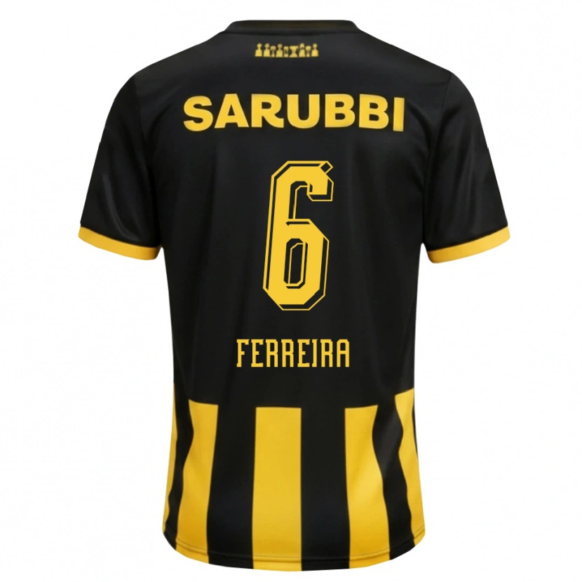 Danxen Damen Lucas Ferreira #6 Schwarz Gelb Heimtrikot Trikot 2026/27 T-Shirt Österreich